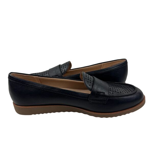 LIFE STRIDE ZEE 2 SLIP‎ ON LASER CUT FAUX LEATHER LOAFER IN BLACK NWOB SIZE 8M - Picture 6 of 13